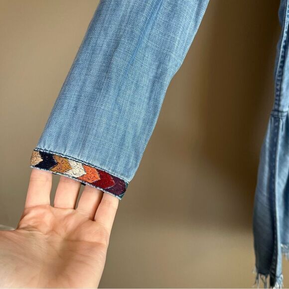 ✨ Driftwood Shaye Chambray Dress Embroidered Blue XS - Picture 6 of 11